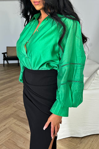 bassett-blouse-collared-button-down-balloon-sleeve-blouse-green