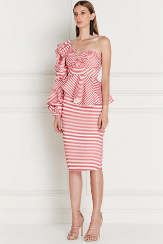 Asilio Epoch Stripe One Shoulder Dress MVE Boutique