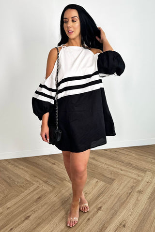 Santorini Dress - Balloon Sleeve Smock Dress - Exclusive