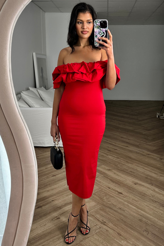 Off-The-Shoulder- Frill-Fitted-Midi - Red.png
