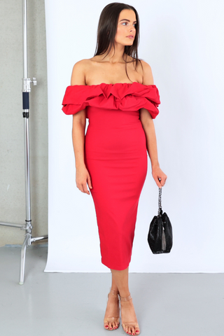 Off-The-Shoulder- Frill-Fitted-Midi - Red.png
