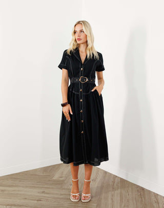 alessia-dress-linen-blend-collared-short-sleeve-midi-dress-black