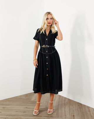 alessia-dress-linen-blend-collared-short-sleeve-midi-dress-black