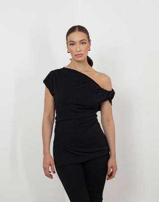 amelia-top-off-one-shoulder-drape-top-black