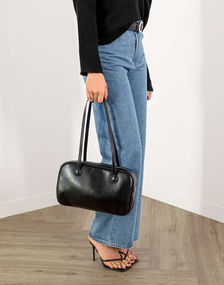 andy-handbag-faux-leather-long-handle-shoulder-bag-black