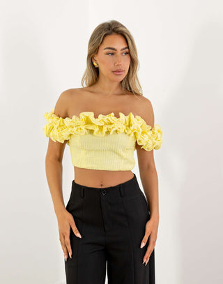 arthur-crop-frill-off-shoulder-crop-yellow