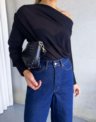 bruce-blouse-off-shoulder-drape-sheer-top-black