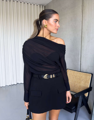 bruce-blouse-off-shoulder-drape-sheer-top-black