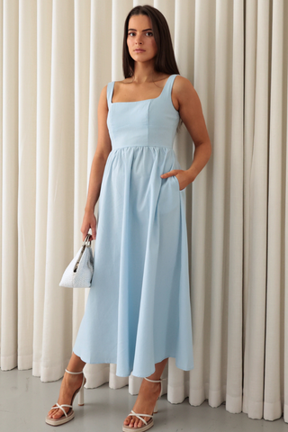 dress-fitted-bust-flare-midi-blue