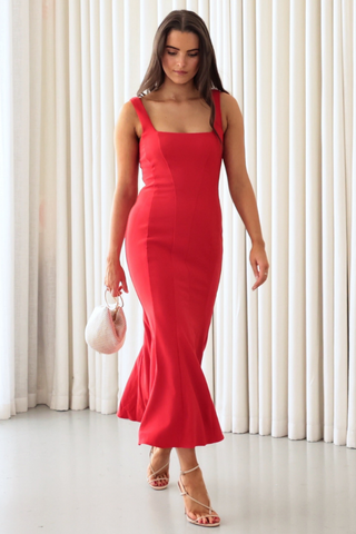 gavin-dress-fitted-mermaid-square-neckline-red