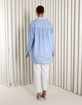 White high waist straight leg dress pants with waist panel