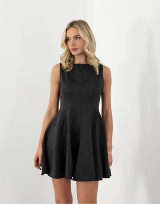 luciana-dress-round-neck-a-line-mini-black