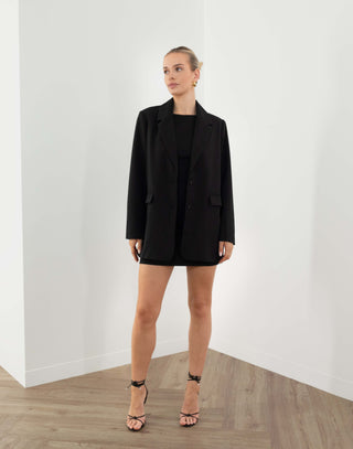 Maeve Blazer - Oversized Longline Blazer - Black