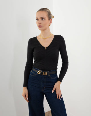 margo-top-v-neck-fitted-top-black