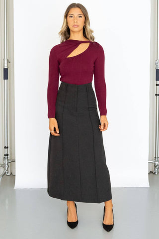 mathew-top-fitted-twist-long-sleeve-top-wine