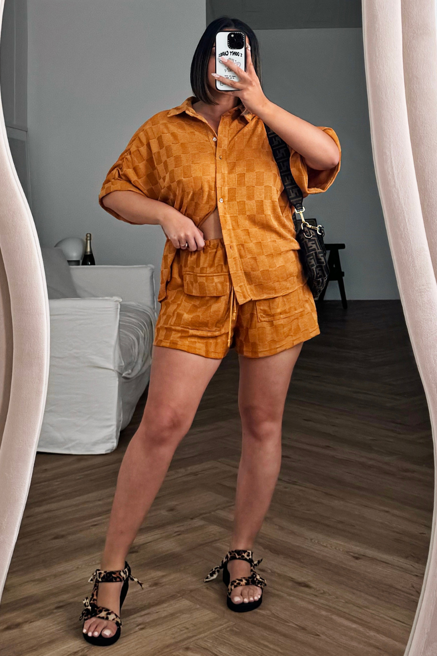 Tan high 2025 waisted shorts