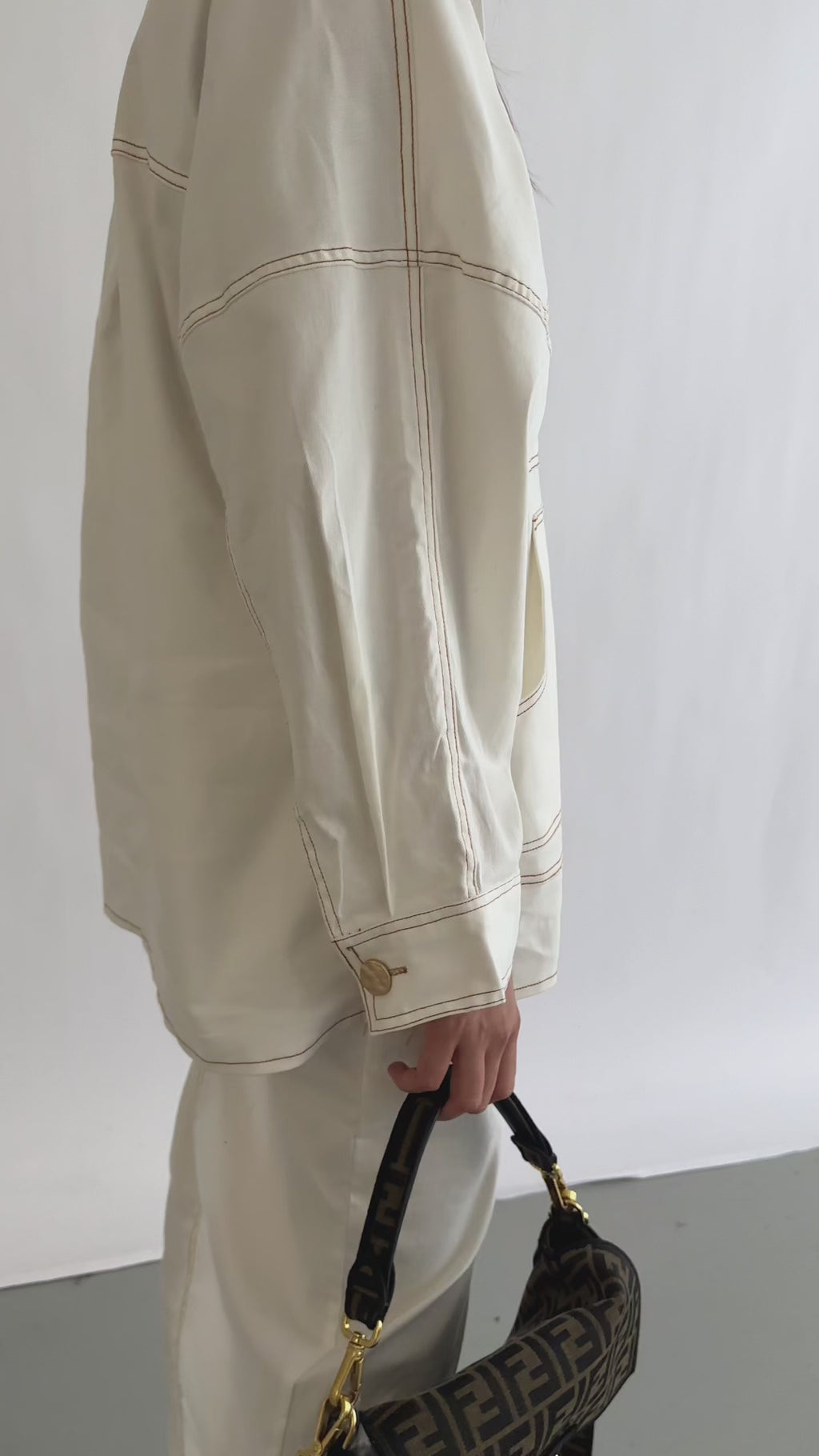 Button Down Oversized Long Sleeve White