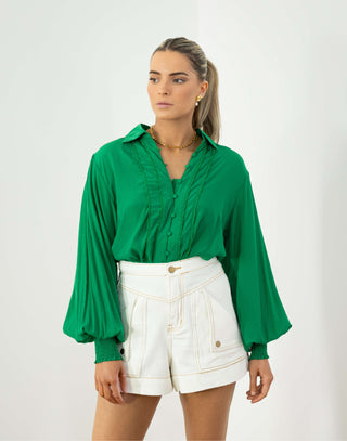 rory-blouse-collared-bishop-sleeve-blouse-green