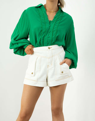 rory-blouse-collared-bishop-sleeve-blouse-green