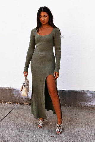 Marc knit dress - Olive green