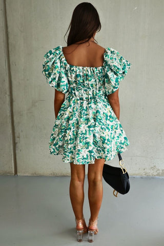 Ezra Dress - Green floral