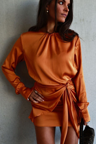 Beckwith Dress - Burnt Orange