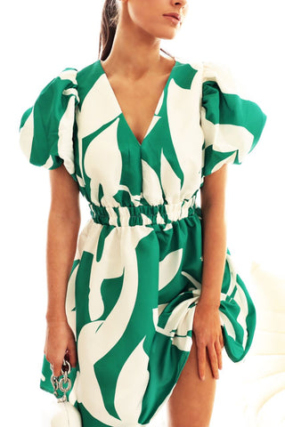 Laramie Dress - Green Floral