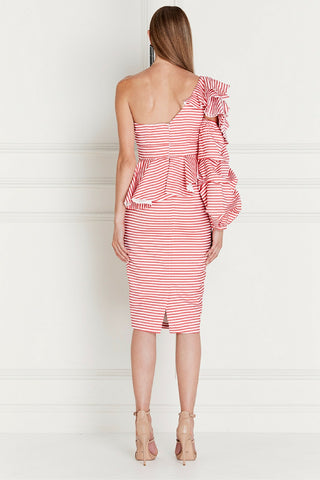 Asilio Epoch Stripe One Shoulder Dress MVE Boutique